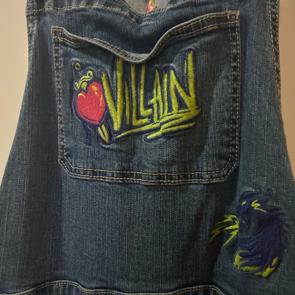 Denim Overalls with Colorful Patches - Picture 3 of 4